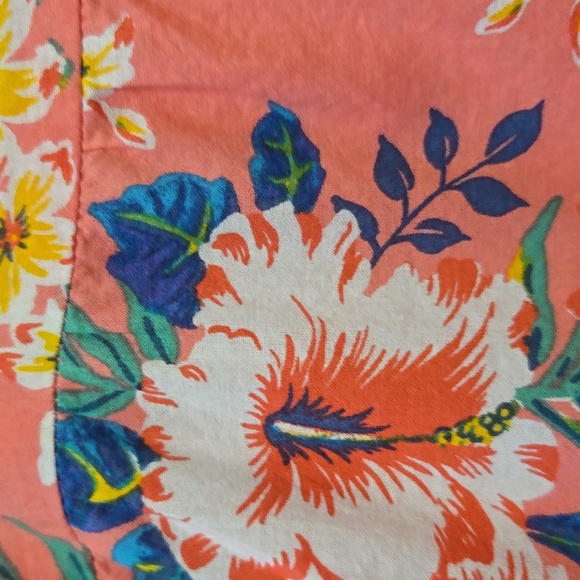 GAP Kids Girls Pink Tropical Floral Tiered Dress Size Small 6/7‎ Luau Cotton - Picture 6 of 13